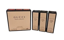 GUCCI Rouge A Levres Mat Lip Colour - 3 Mini LIPSTICKS ~ Argentina, Red, Janet 