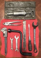 Vintage 1935 Ford Tool Kit  Correct & Complete with 9 Tools and  Tool Pouch