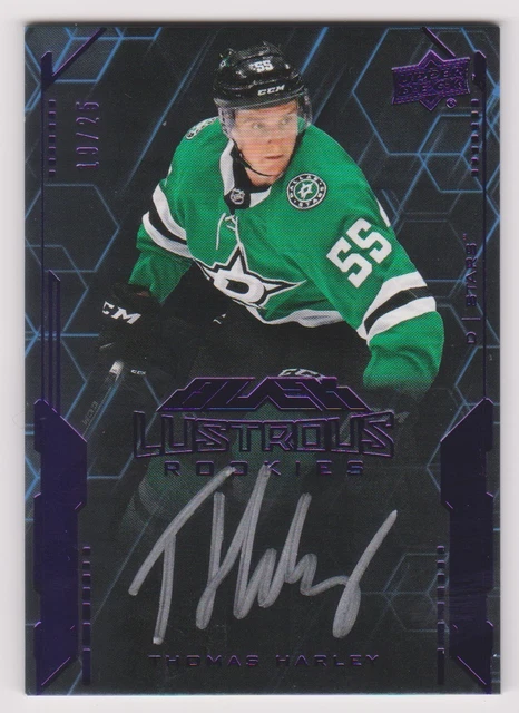 Thomas Harley 2020-21 UD Black Lustrous Rookie Signature Spectrum #LS-TH Dallas