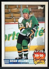 Brian Bellows 1990 Topps #15 North Stars Team Scoring Leaders NHL Hockey 