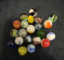 Lot of Assorted Glass Toy Marbles, Mixed Colors Patterns, Mixed Style