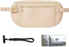 Money Belt for Travel with Anti-Theft RFID Blocking Cards Cover, Phone Wrist