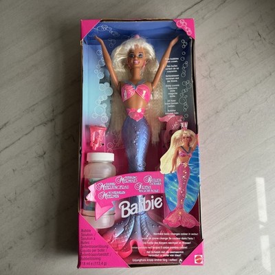 1996 Mattel Barbie Bubbling Mermaid Farbwechsel Modepuppe Vintage 90er