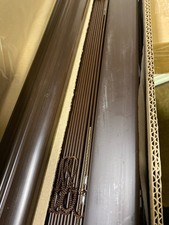 Home Decorators 10793478401185 Espresso Cordless Faux Wood Blinds 24"x64"