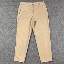 Eileen Fisher Pants Womens 8 Tan Cropped Organic Cotton Hemp Stretch Casual