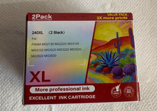 240XL PG-240XL Black Ink Cartridge for Canon PIXMA MG3122 MG3140 MG3200 2pack