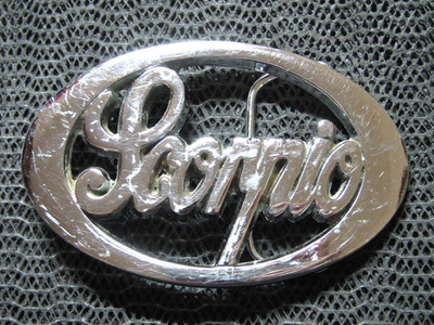 SCORPIO ZODIAC HOROSCOPE CUT OUT BELT BUCKLE! VINTAGE! RARE! ASTROLOGY! 1990s!