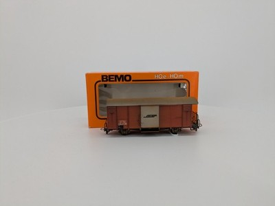 Bemo 2261 - Covered Wagon of the RhB (Weathered) - HOm Scale