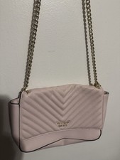 Victoria's Secret Blush Pink Quilted Shoulder Bag with Chain Strap