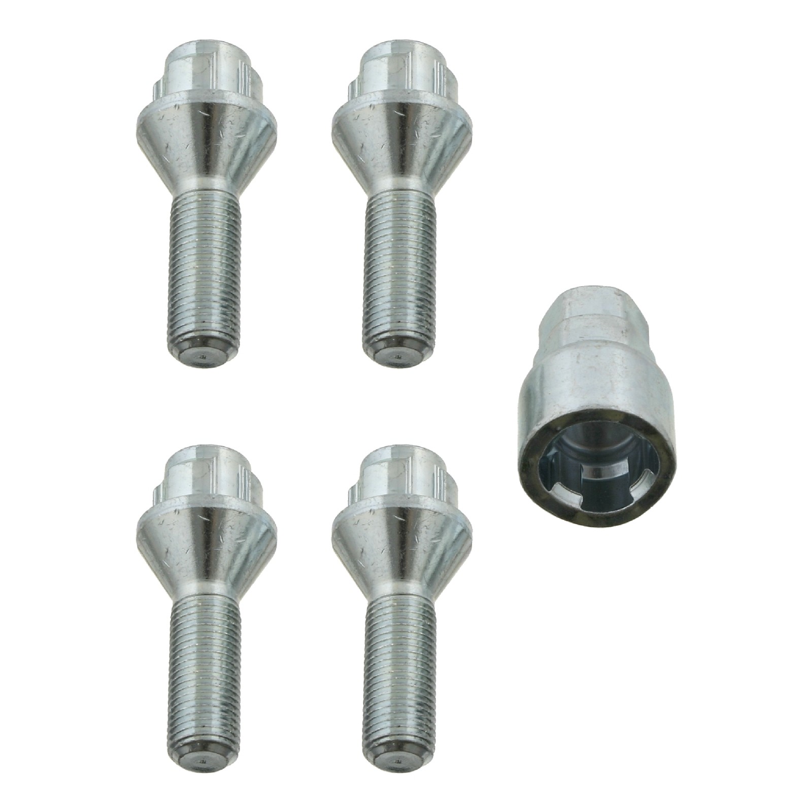 Febi Bilstein Locking Wheel Bolts Fits Fiat - 27052 Set of 4 + Socket Key