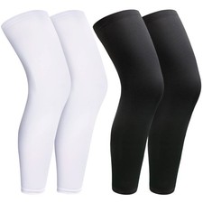 2Pairs Leg Sleeves,Full Leg Compression Sleeve,Compression Long Knee Sleeve,S...
