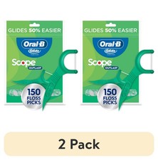 Oral-B Glide Floss Picks with Scope Mint 150 Count Dental Flossers 2 Pack 