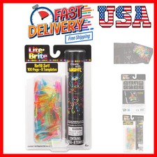 Educational Lite Brite Peg  Template Refill   Create with 100 Colorful Pegs