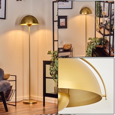 HOFSTEIN Guttsta Stehlampe Standleuchte Standlampe Stehleuchte Ecklampe Gold