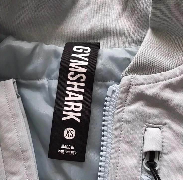 Gymshark Bomber Jacket Blue Womens Essential Size XS Cotton/Polyester  - Image 3 of 4