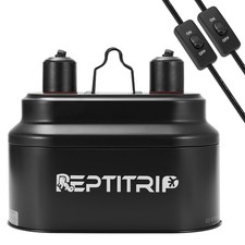 Dual Reptile Light Fixture with Switches, Reptile Heat Lamp Fixture, Reptiles...