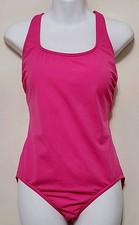 LANDS' END SWIM Sz 10 Pink One Piece Swimsuit Modest Fully Lined GUC
