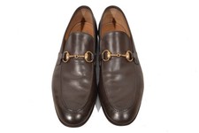 GUCCI Jordaan horsebit Loafer brown brixton shoes 406994 AUTHENTIC
