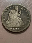 1874 Seated Liberty Half With Arrows US Silver Coin