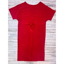 TIANA B Red Knit Dress Belt Short Sleeve SZ 1X C100151