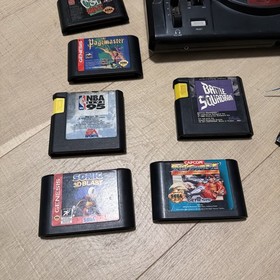 Sega Genesis Model-1 MK-1601 Console with Cords Controller 6 Games Tested