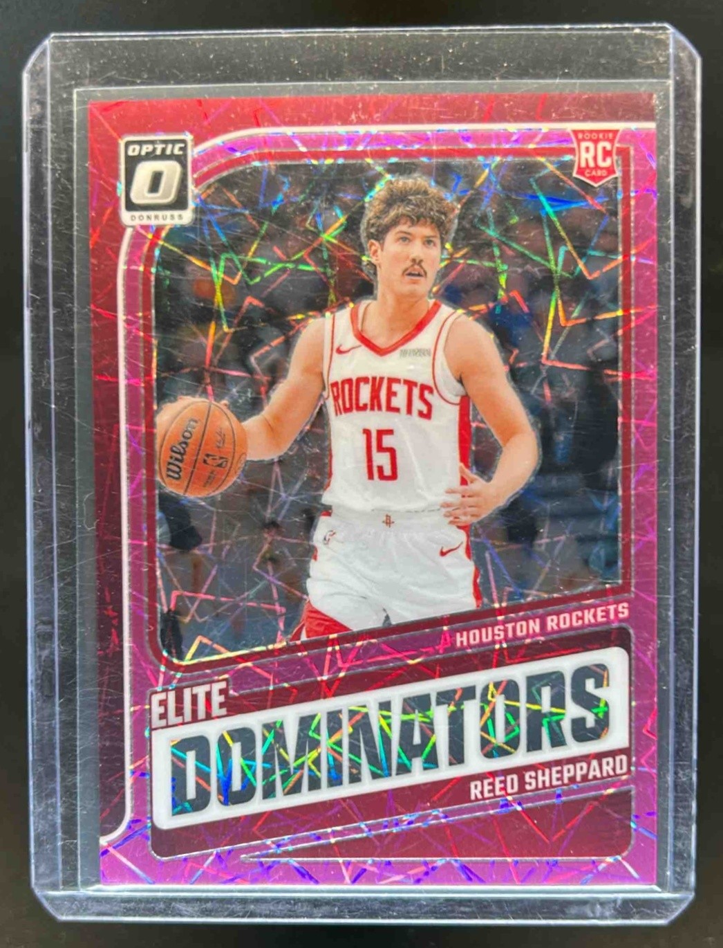 2024-25 Donruss Optic Reed Sheppard Elite Dominators RC Pink Velocity #9/79