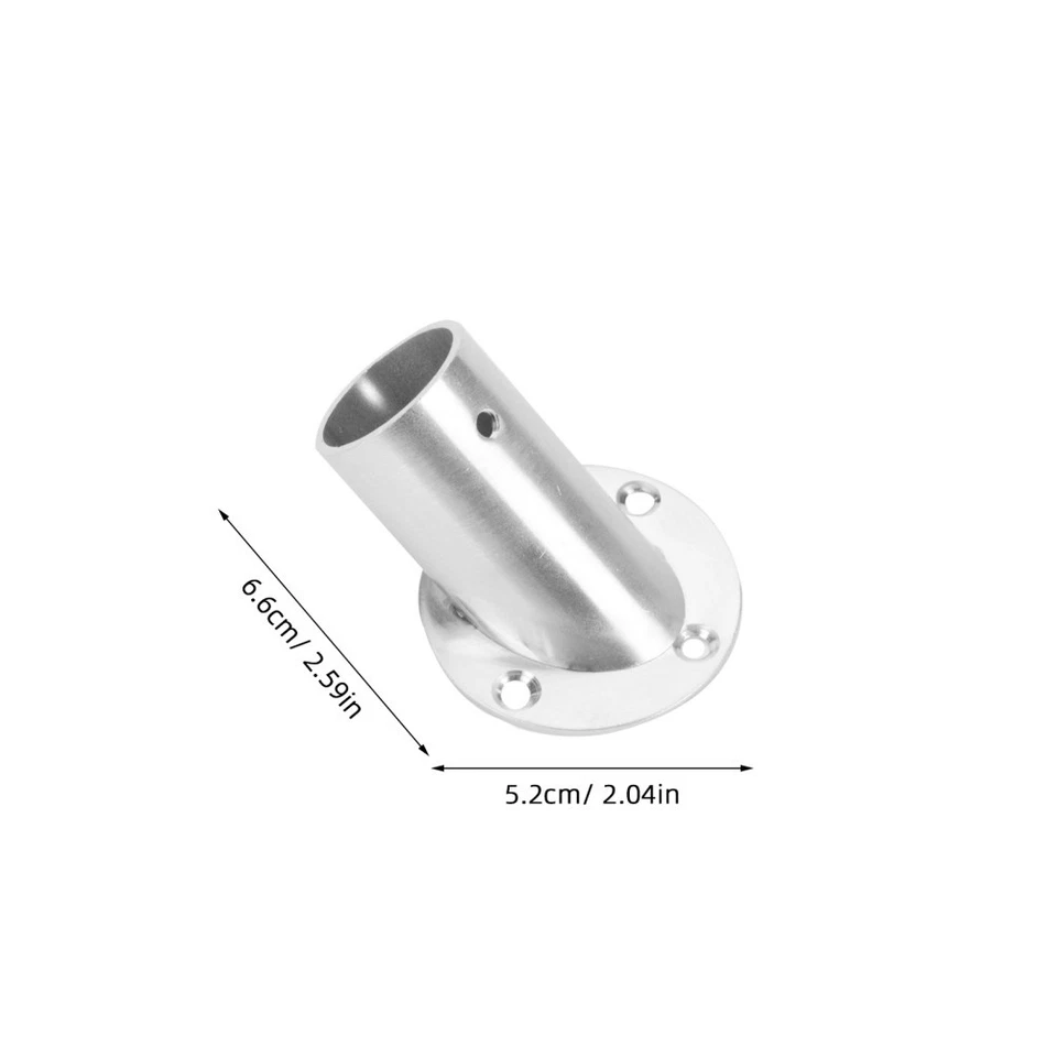 2 Pcs Support Pour Tringle De Placard En Acier Inoxydable Douche - Photo 4/4