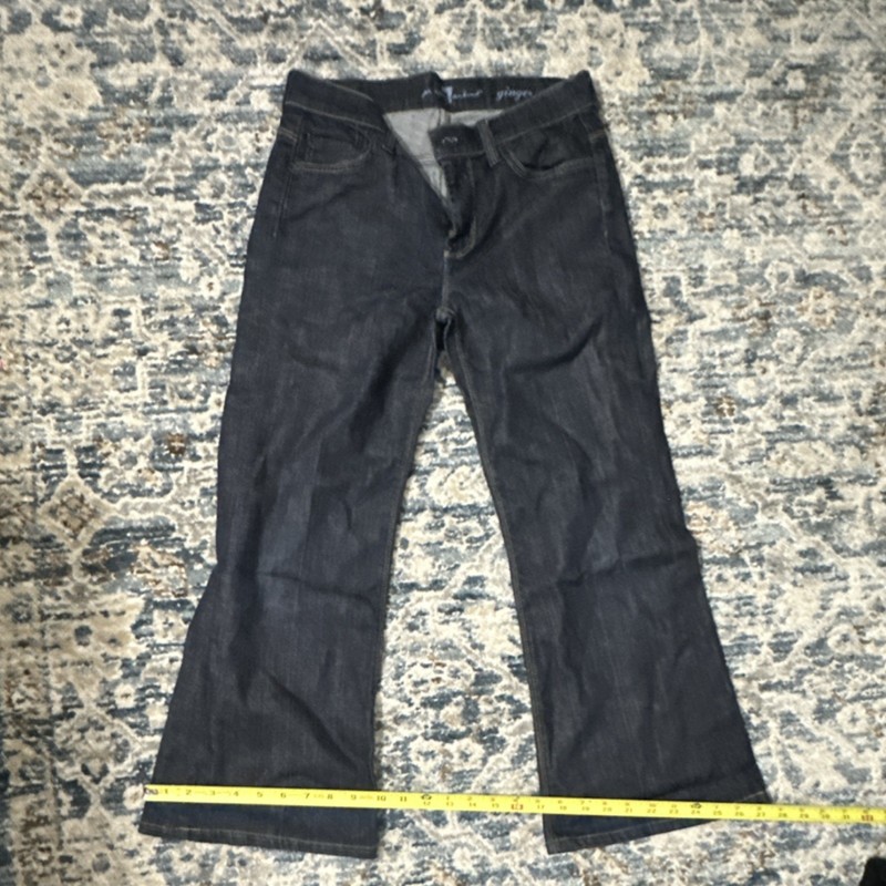 7 For All Mankind Women's Bootcut Jeans Dark Wash Stretch Denim Mid Rise