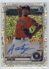 2020 Bowman Draft Chrome Picks Sparkle Refractor 39/71 Alex Santos Auto fc1