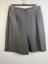 Vintage Requirements Culotte Shorts Womens 18 Gray Pleated Dressy Made In USA