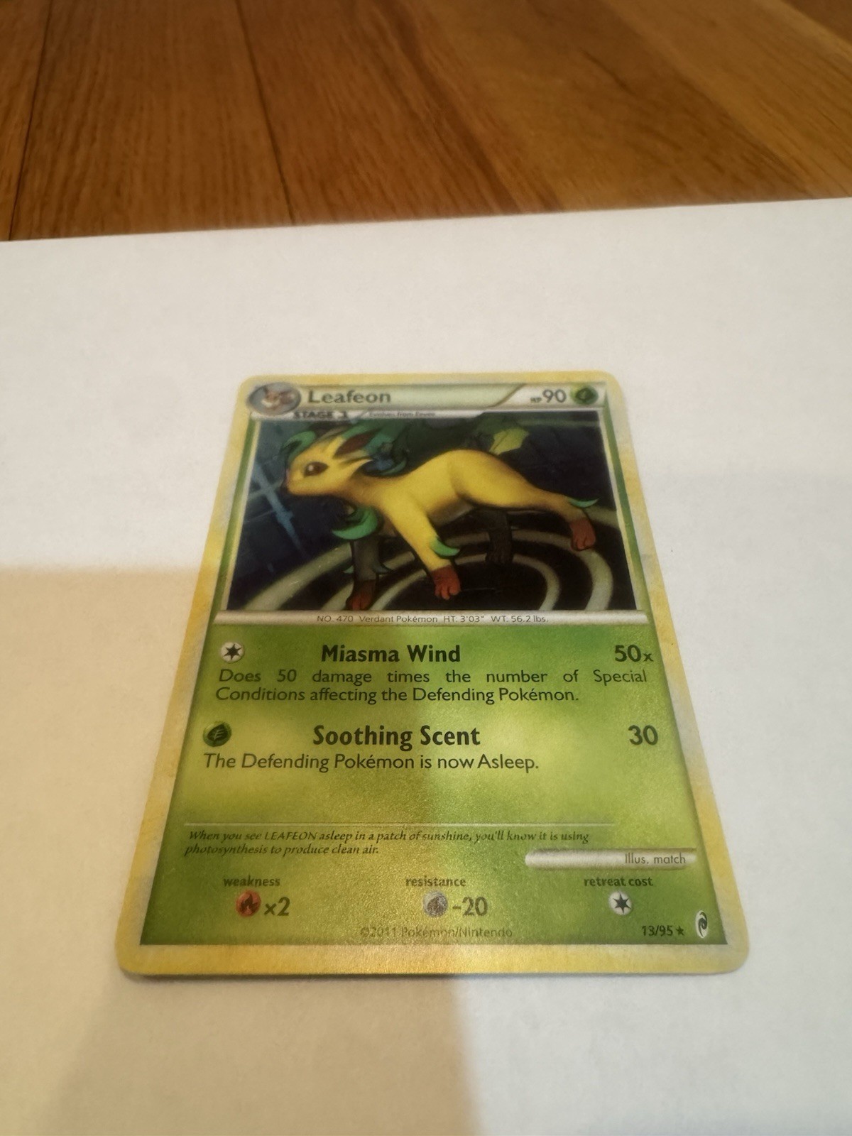 Pokémon TCG Leafeon Call Of Legends 13/95 Rare Holo NM Condition