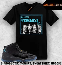 Shirt Match AJ 11 Gamma Blue 2025 Sneaker Matching Dead Presidents 11s T-Shirt