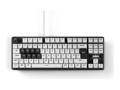 Pulsar PCMK TKL Wired Mechanical Keyboard Black White JP Tested
