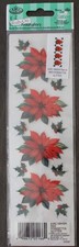 New Royal Langnickel scrapbooking rub-ons transfers Christmas poinsettias