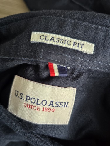 Us Polo Assn Shirt Short Sleeve, Navy Blue Size Medium. - Picture 12 of 17