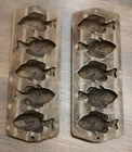 Lodge Cast Iron Fish Mold Pan, Vintage, 5PP2 Perch Cornbread. "Great Shape!"