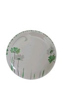 Myott Son & Co Hand Painted Bowl Flower Design White Green Grey Approx 1930 