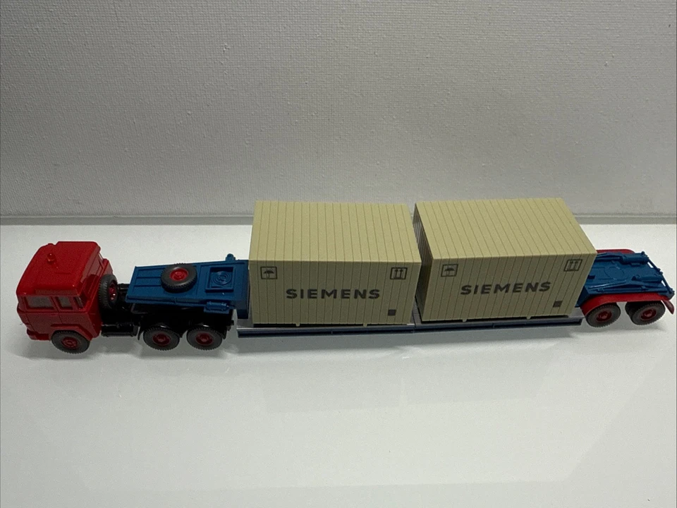 O535  1:87 Wiking 503 Magirus-Deutz Lkw Umbau Tieflader Schwertransport  Ladung  - Bild 2 von 4