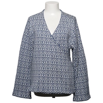 Jumperfabriken, Wickeljacke, Größe: XL, DEVI, Blau/Weiß, Baumwolle, Print #9Zt