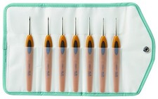 Lace Crochet Hooks 7 Size Case Gift Set Clover Pen-E