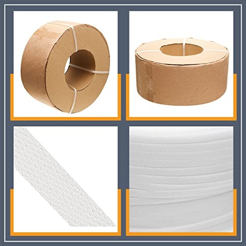 1/2 Inch Strapping, Polypropylene (PP) Heavy Duty Poly Packaging 9900 ft White - Picture 5 of 8