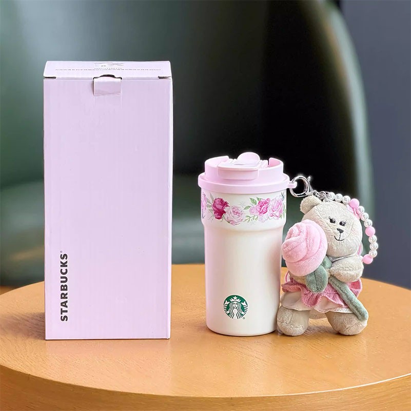 未使用　スタンピンアップ　wild rose 薔薇スタンプ & ダイのセット Starbucks China 2026 Rose Garden 15oz SS Cup With Rose Bouquet