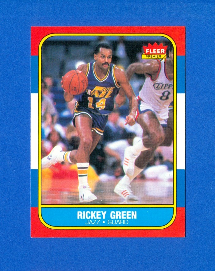 1986/1987 Fleer Basketball #39 Rickey Green 86/87 Set Break Card NR/MT Condition