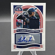 Anthony Brown Jr. Auto 2024 Panini Stars and Stripes Game Worn Jersey Patch USA