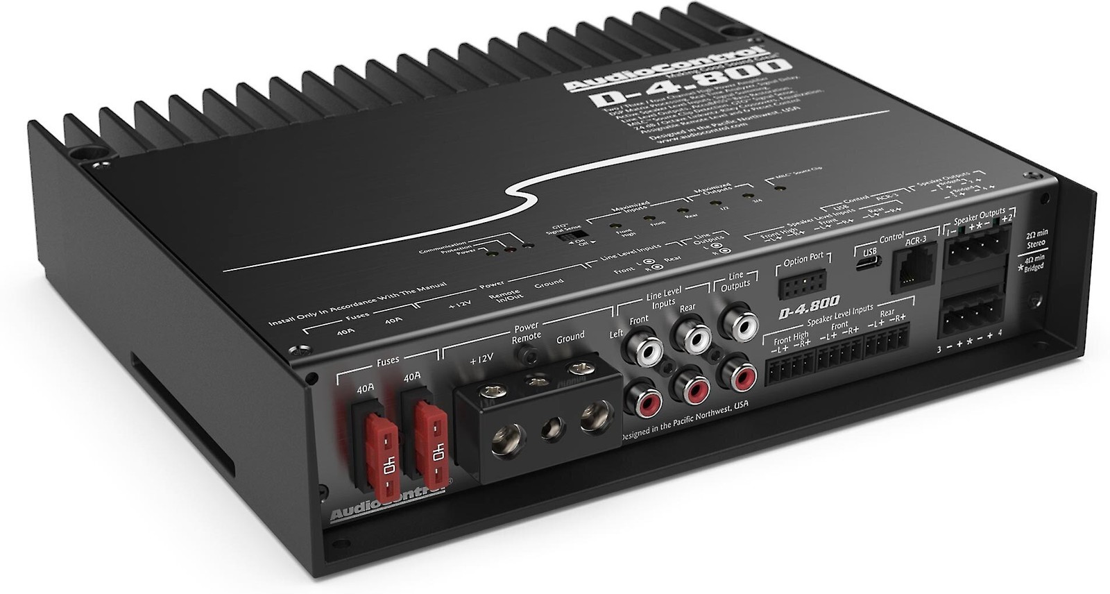 Автомобильный усилитель AudioControl D-4800 мощностью 125 Вт x 4 матричных DSP 108290₽