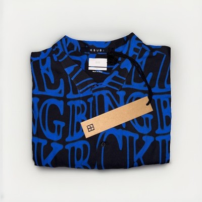 NEW Ksubi Men's Bring Back Short Sleeve Collared Button-Up Shirt Size XL