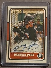 DAMEURY PENA 2025 ONYX VINTAGE MEGA AUTOGRAPH PROSPECT ON CARD AUTO