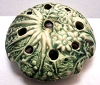 VINTAGE WELLER MARVO LARGE ART POTTERY FLOWER FROG