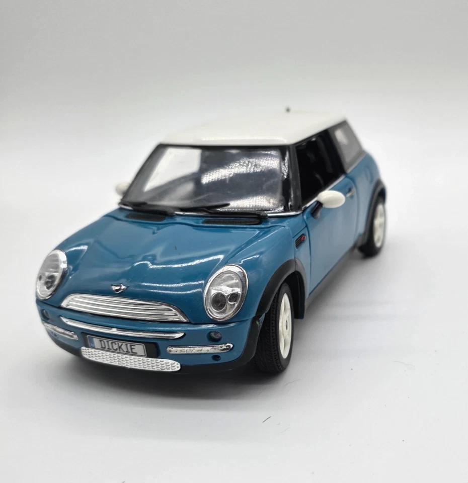 Coche de juguete modelo diecast Dickie Toys Mini Cooper S 1:28 azul Foto 2 de 4