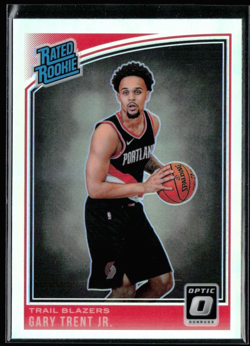 Gary Trent Jr. 2018-19 Donruss Optic Silver Holo Prizm RC #199 Portland Trail